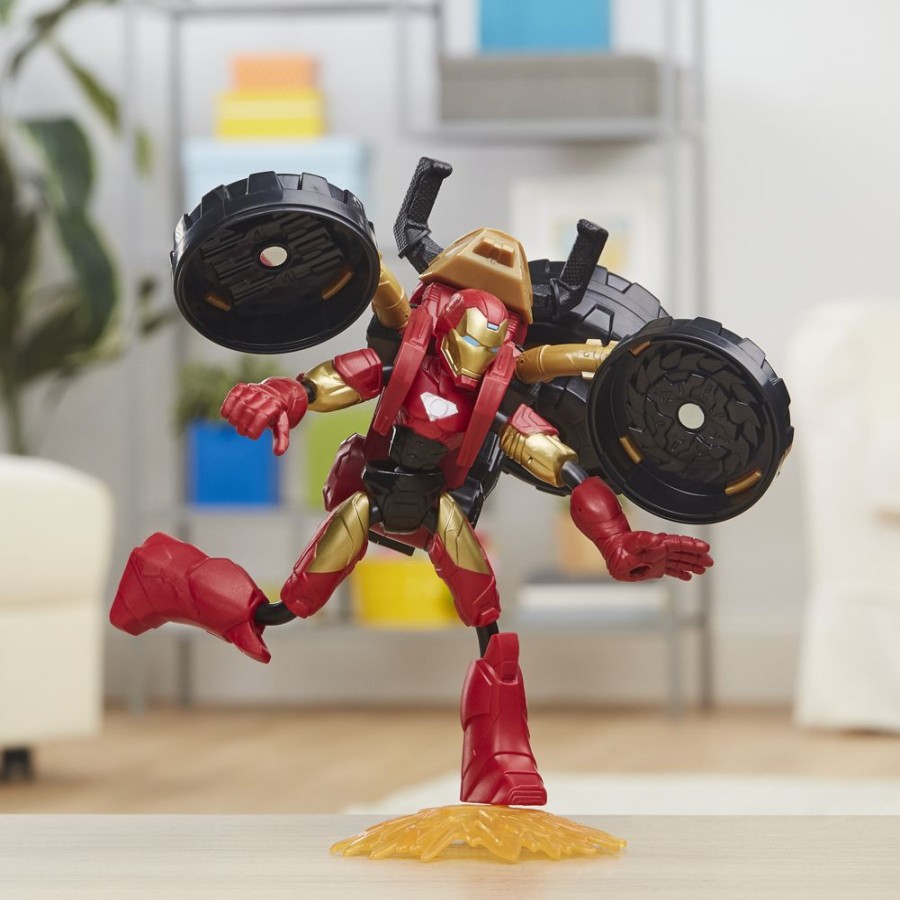 Spielzeug Hasbro | Marvel Bend And Flex Flex Rider Iron Man