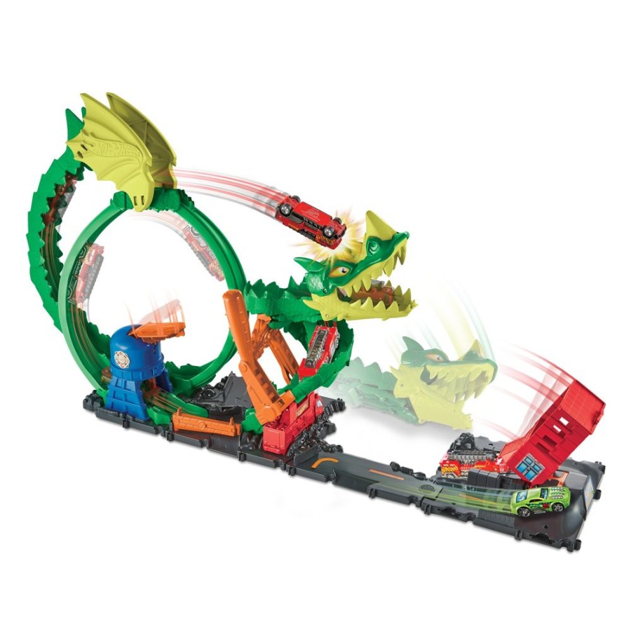 Spielzeug Hot Wheels | Hot Wheels City Dragon Drive Firefight