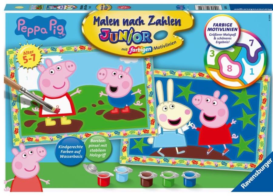 Spielzeug Ravensburger | Ravensburger Malen Nach Zahlen Peppa Pig