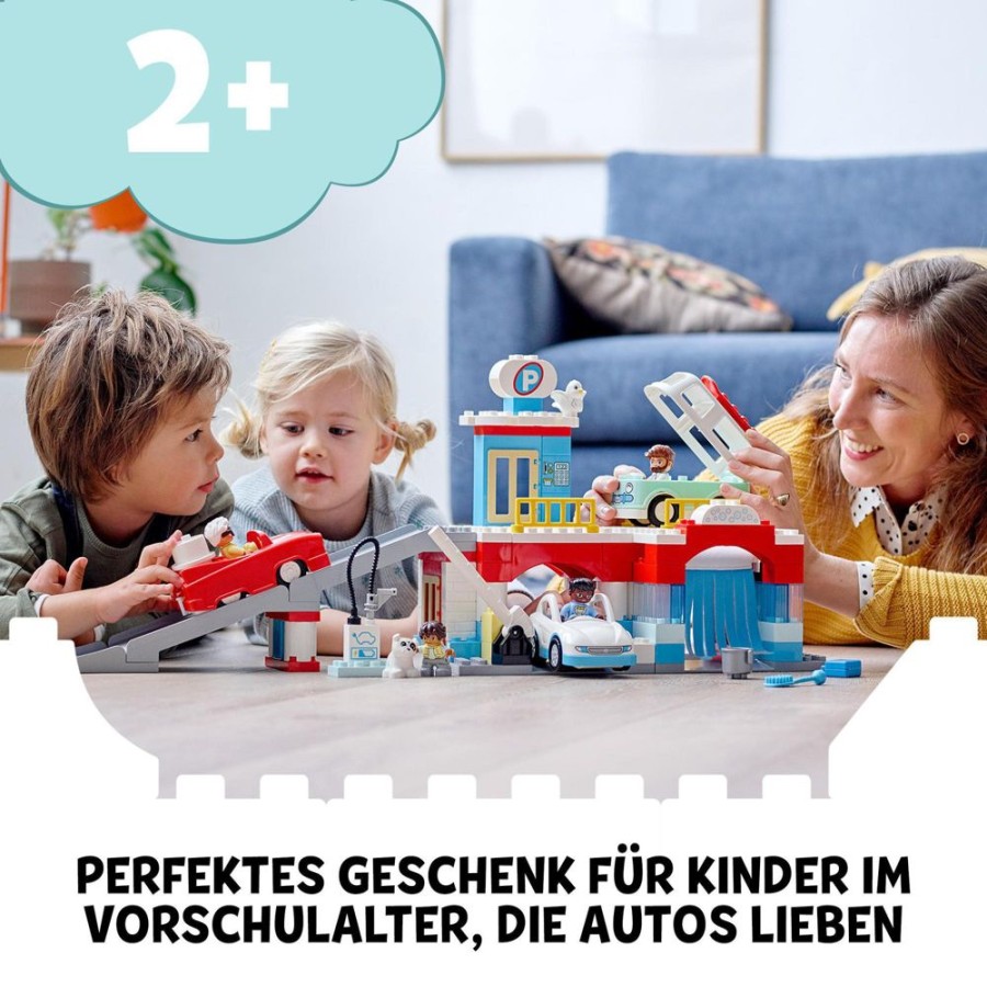 Spielzeug LEGO | Lego Duplo Town 10948 Parkhaus Mit Autowaschanlage