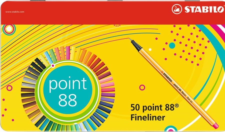 Spielzeug STABILO | Stabilo 50 Fineliner Point 88 Im Metallkasten