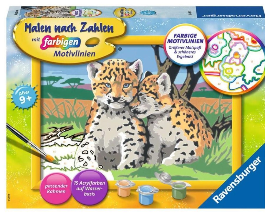 Spielzeug Ravensburger | Malen Nach Zahlen Kleine Leoparden