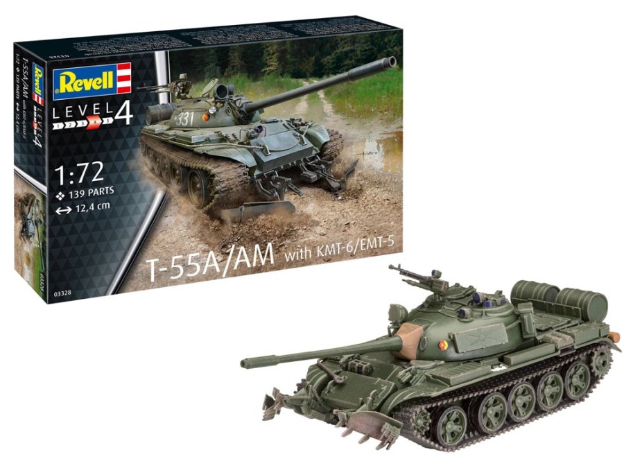 Spielzeug Revell | Revell T-55A/Am With Kmt-6/Emt-5 1:72