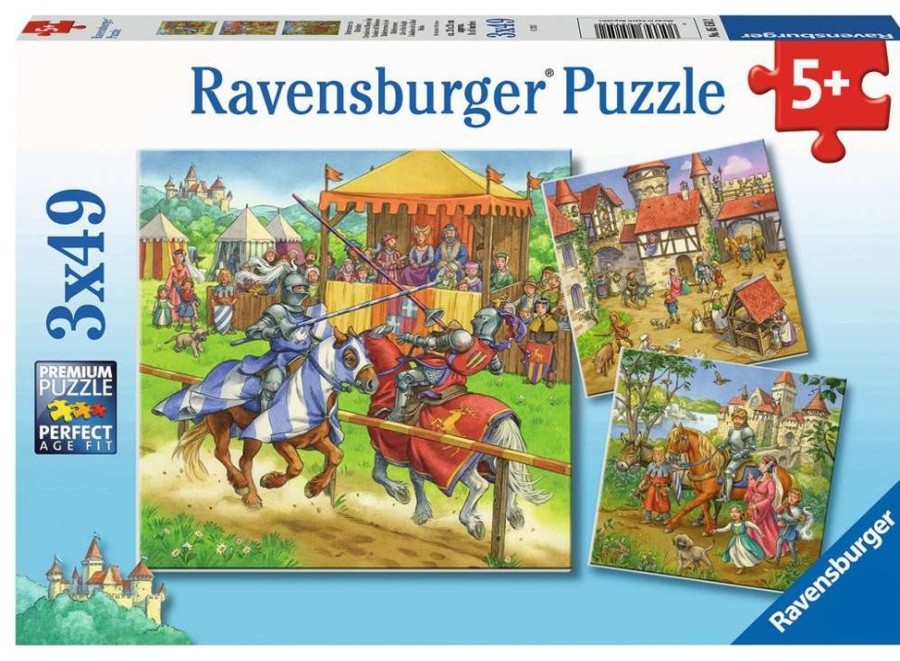 Spielzeug Ravensburger | Ravensburger Puzzle Ritterturnier Mittelalter3X49T