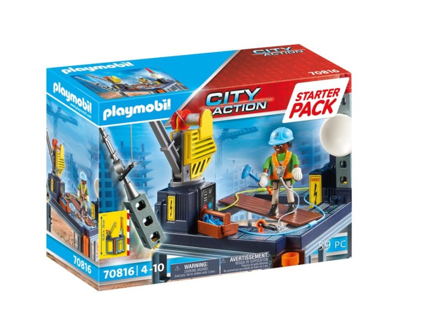 Spielzeug Playmobil | Playmobil City Action 70816 Starter Baustelle