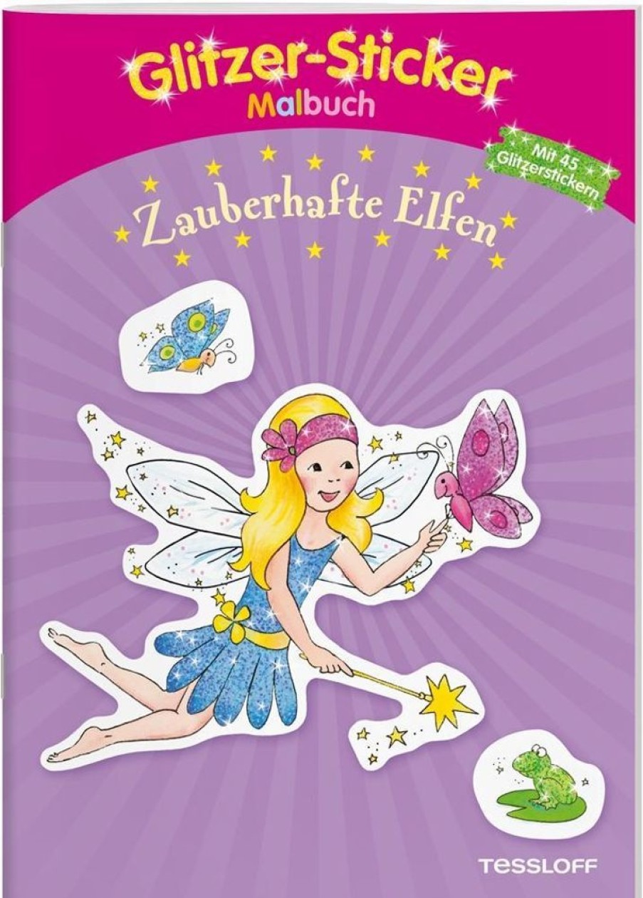 Spielzeug TESSLOFF | Glitzer Sticker Malbuch Zauberhafte Elfen