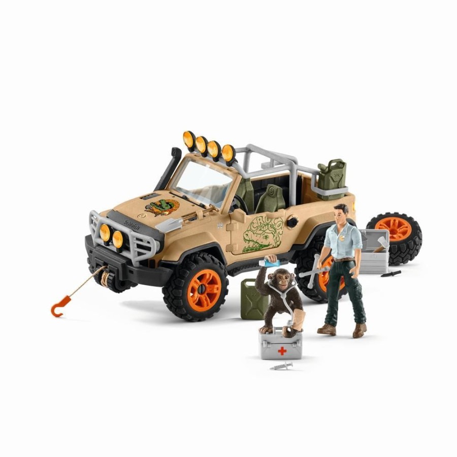 Spielzeug Schleich | Schleich 42410 Gelandewagen Mit Seilwinde