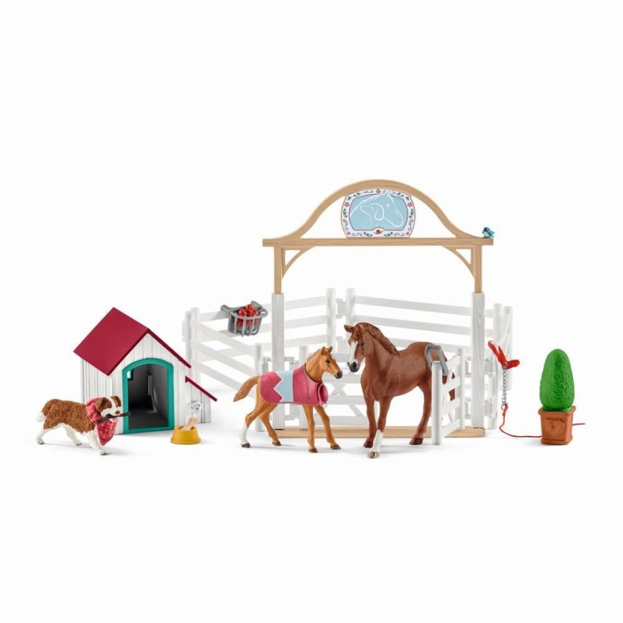 Spielzeug Schleich | Schleich 42458 Horse Club Gastpferde Mit Hundin