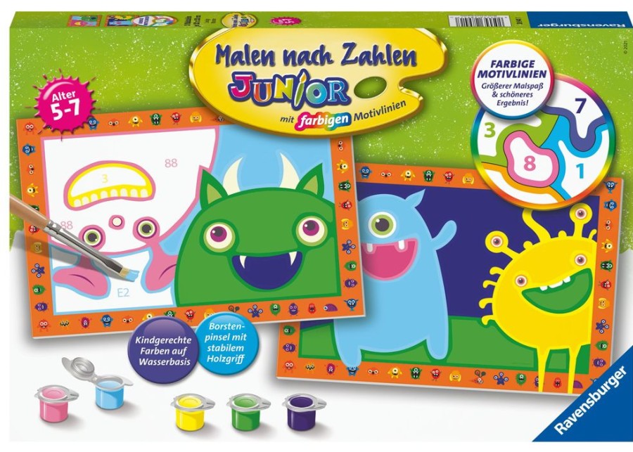 Spielzeug Ravensburger | Ravensburger Malen Nach Zahlen Lustige Monster