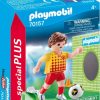 Spielzeug Playmobil | Playmobil 70157 Fusballspieler Mit Torwand