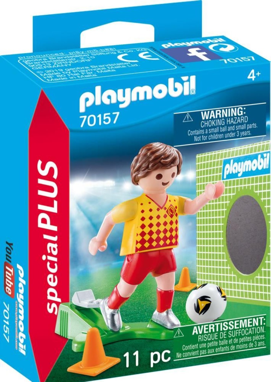 Spielzeug Playmobil | Playmobil 70157 Fusballspieler Mit Torwand