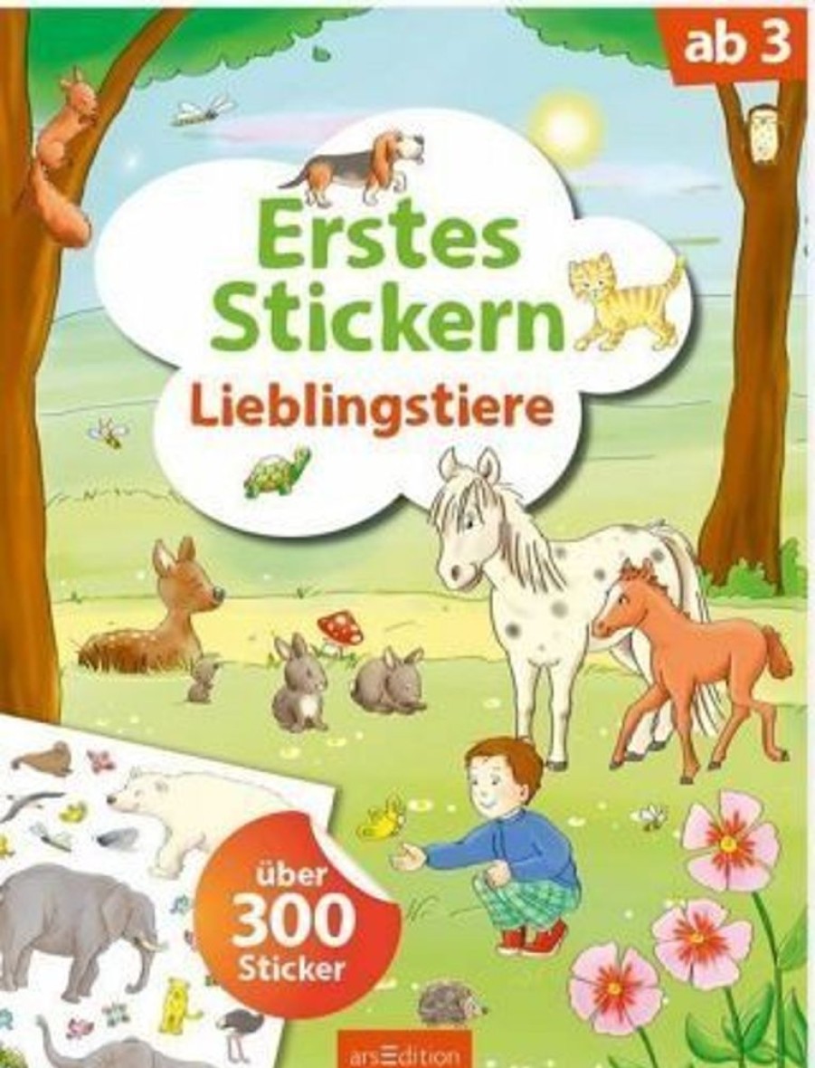 Spielzeug arsEdition | Erstes Stickern Lieblingstiere