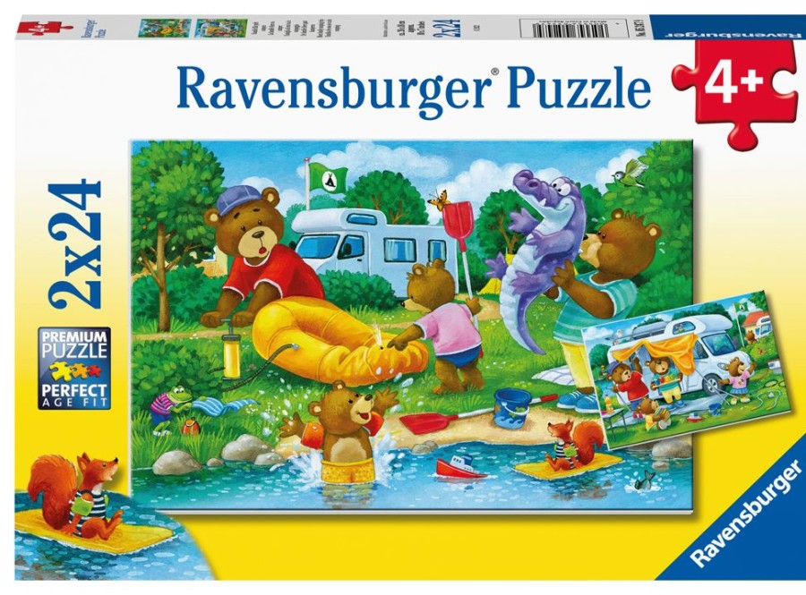 Spielzeug Ravensburger | Ravensburger Puzzle Familie Bar Geht Campen 2X24T