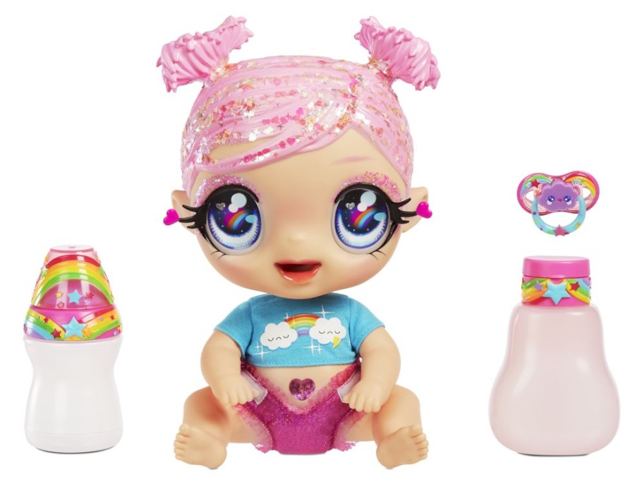 Spielzeug MGA | Glitter Babyz Doll Dreamia Stardust Pink Rainbow