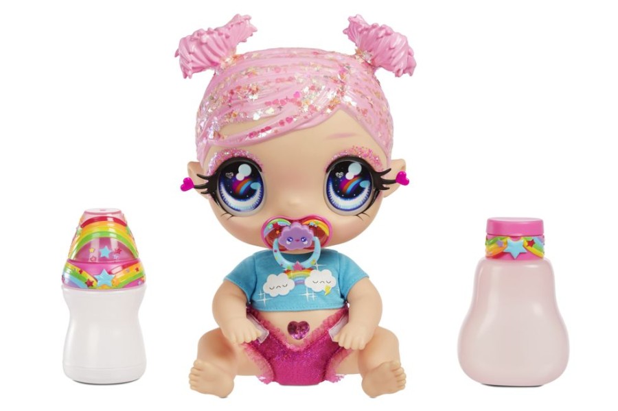 Spielzeug MGA | Glitter Babyz Doll Dreamia Stardust Pink Rainbow