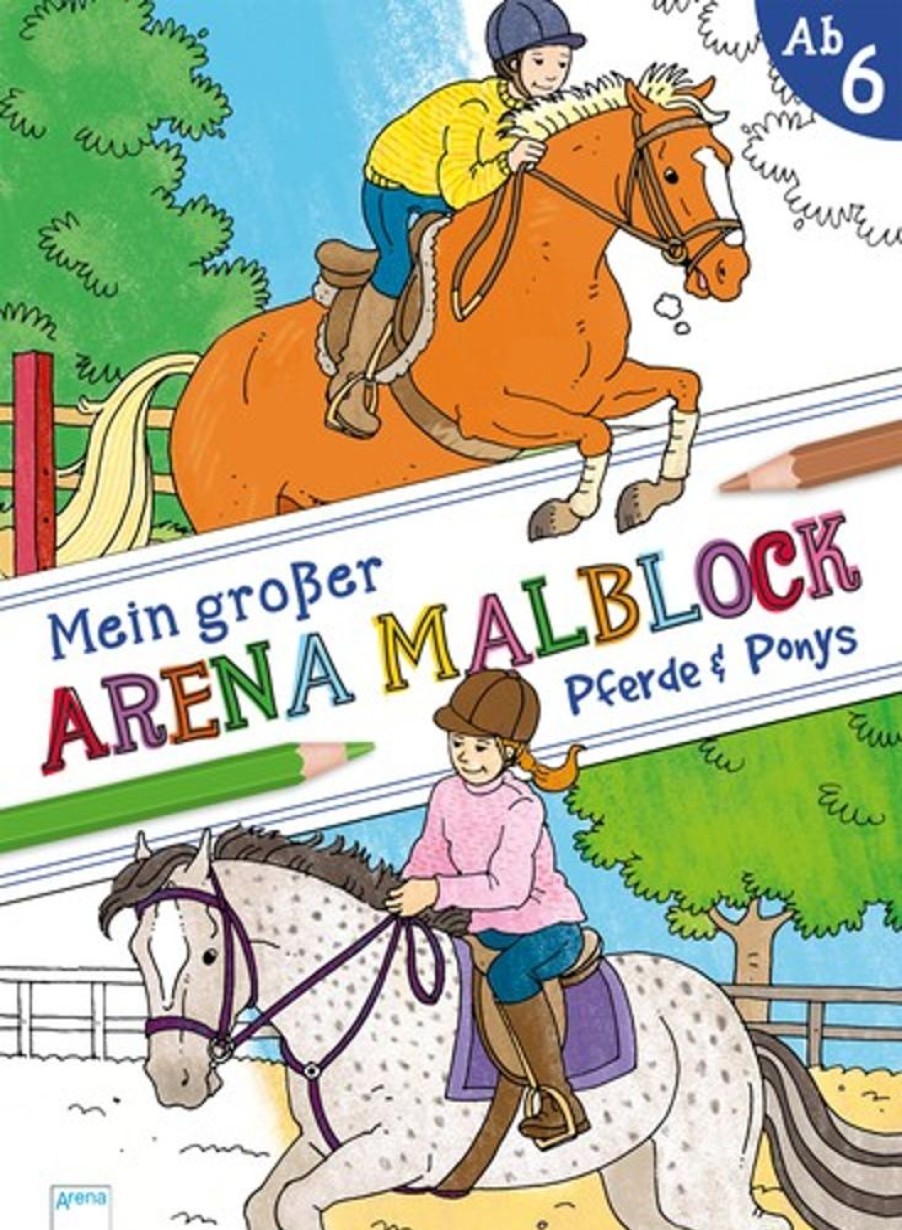 Spielzeug Arena | Mein Groser Arena Malblock Pferde Und Ponys