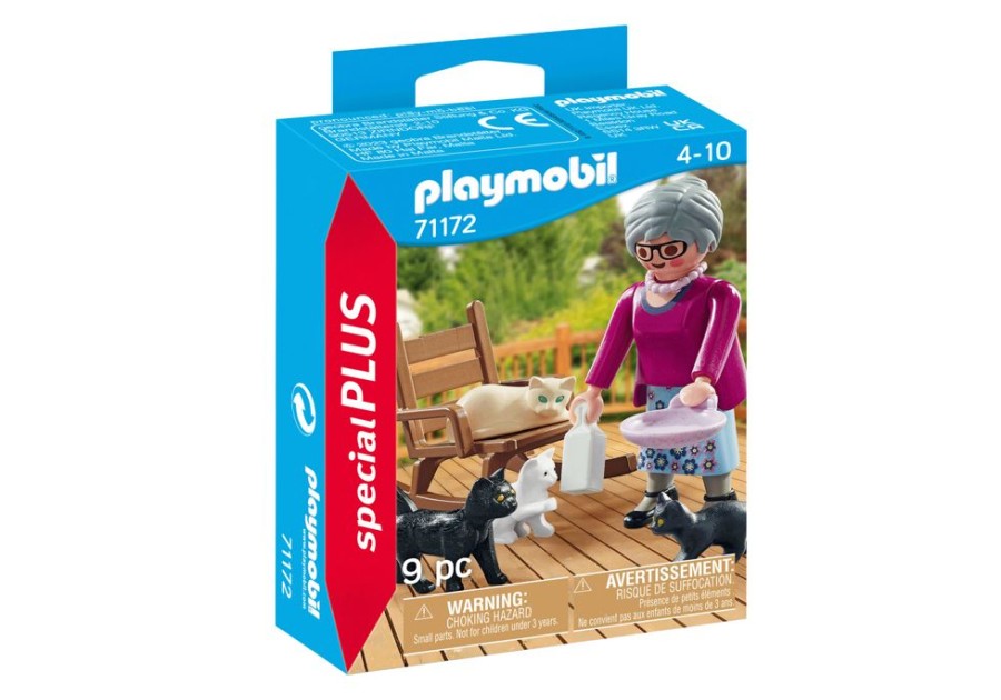 Spielzeug Playmobil | Playmobil 71172 Oma Mit Katzen