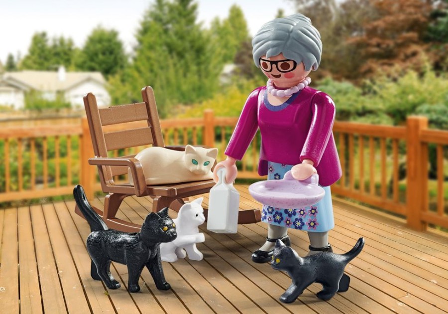 Spielzeug Playmobil | Playmobil 71172 Oma Mit Katzen