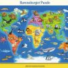 Spielzeug Ravensburger | Ravensburger Puzzle Weltkarte Mit Tieren