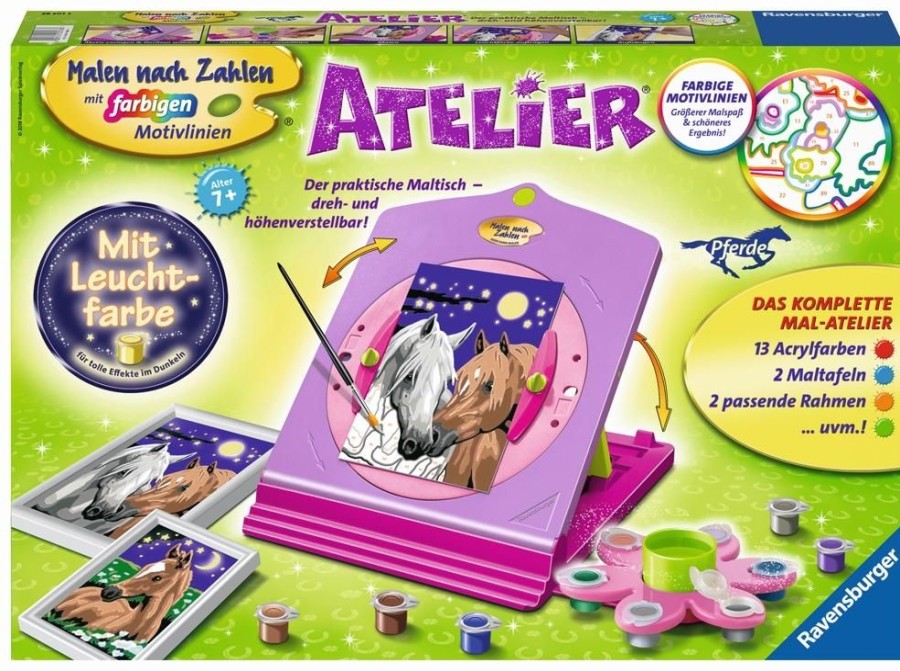 Spielzeug Ravensburger | Malen Nach Zahlen Atelier Pferde