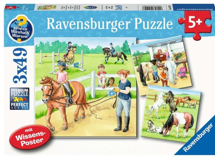 Spielzeug Ravensburger | Ravensburger Puzzle Www Reiterhof 3X49T