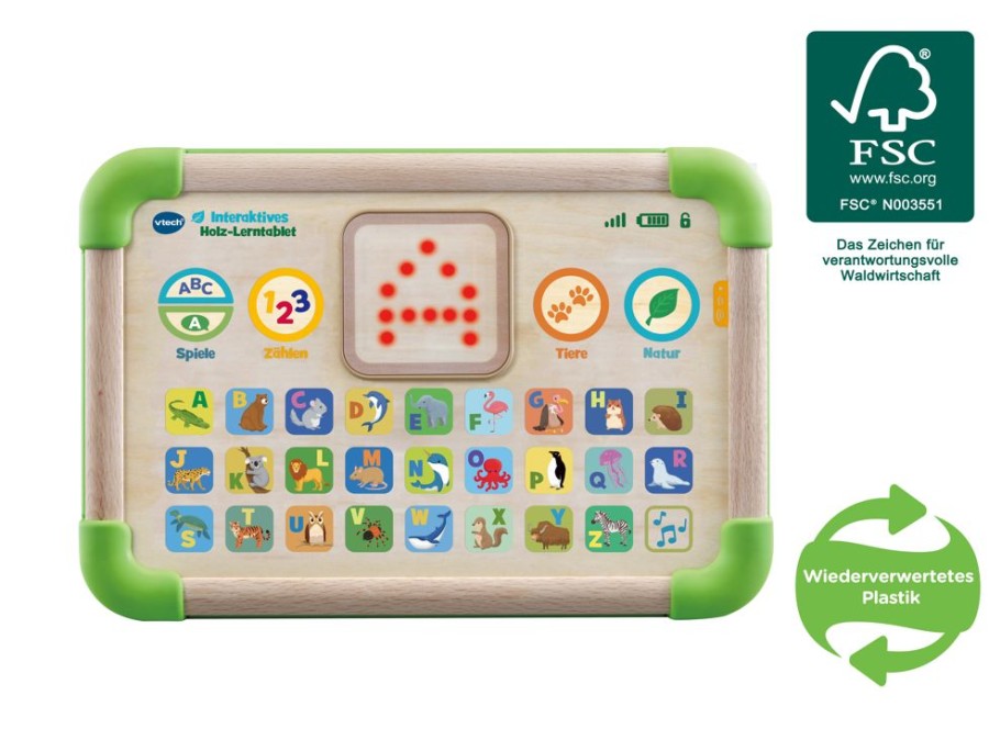 Spielzeug Vtech | Vtech Interaktives Holz-Lerntablet