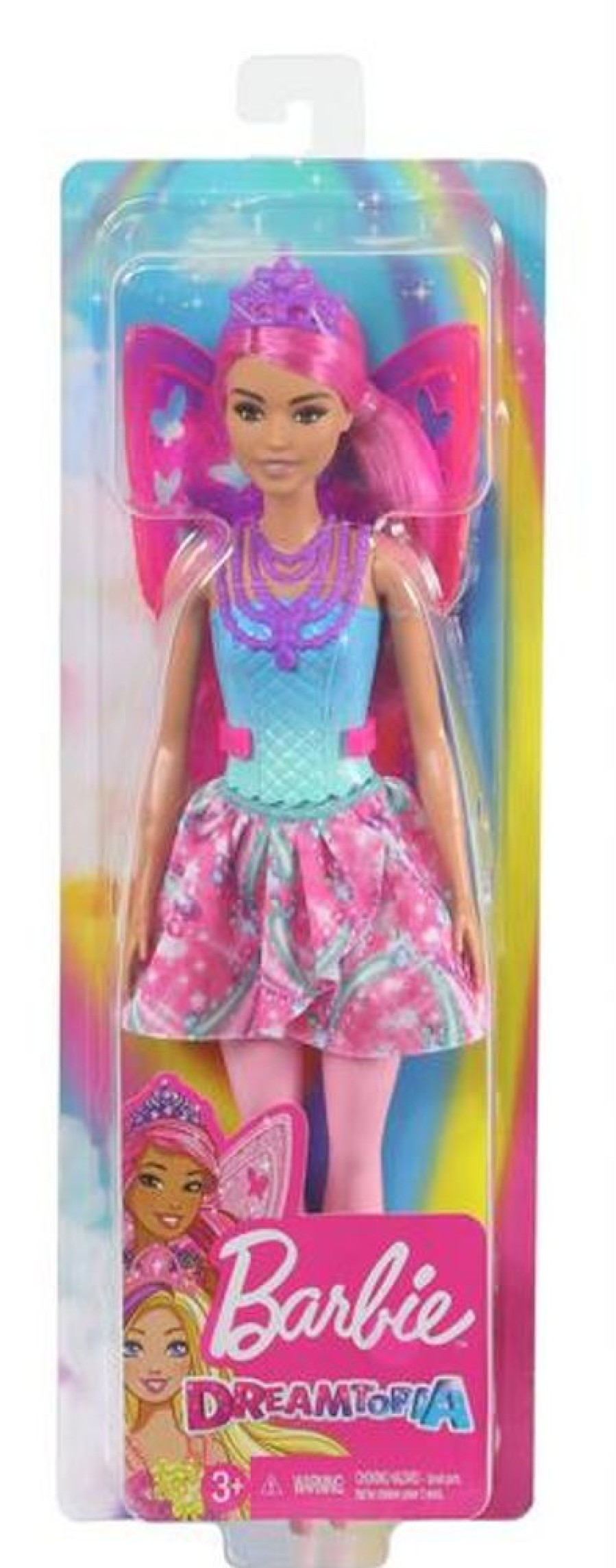 Spielzeug Barbie | Barbie Dreamtopia Fee Pinke Haare Mit Flugeln