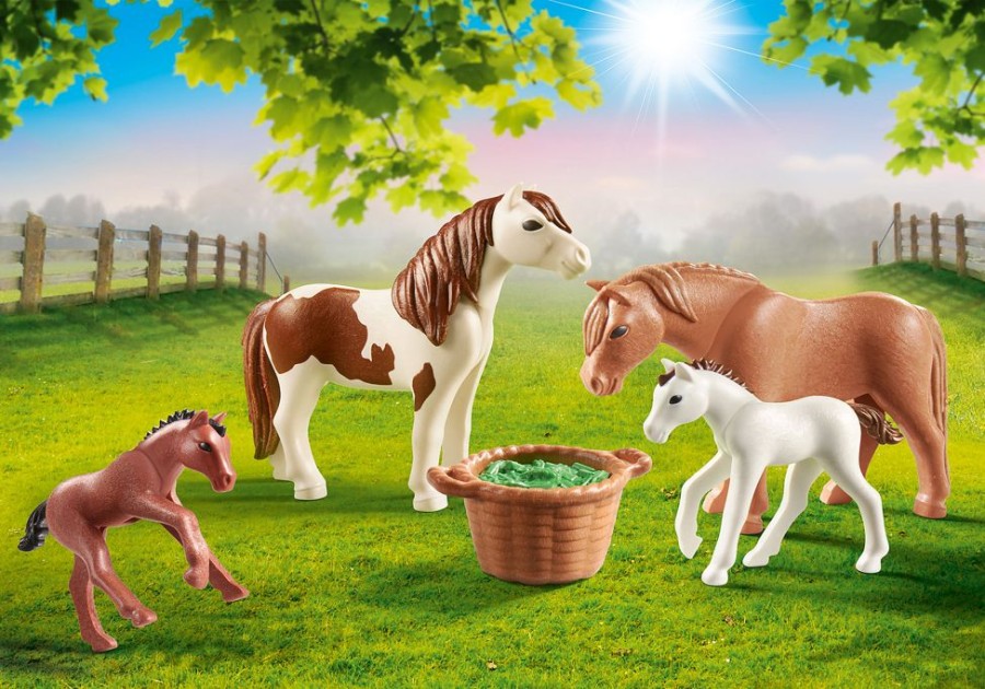 Spielzeug Playmobil | Playmobil 70682 Ponys Mit Fohlen