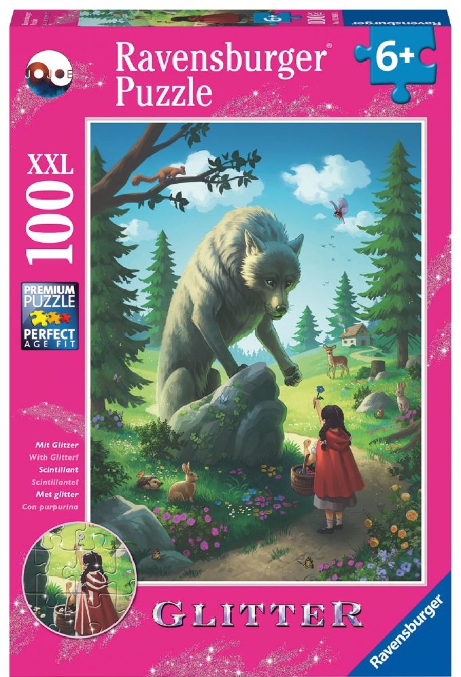 Spielzeug Ravensburger | Ravensburger Puzzle Rotkappchen Und Der Wolf 100T