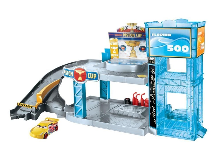 Spielzeug Mattel | Cars Florida 500 Rennbahn Parkhaus