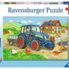 Spielzeug Ravensburger | Ravensburger Puzzle Baustelle Und Bauernhof 2X12 T