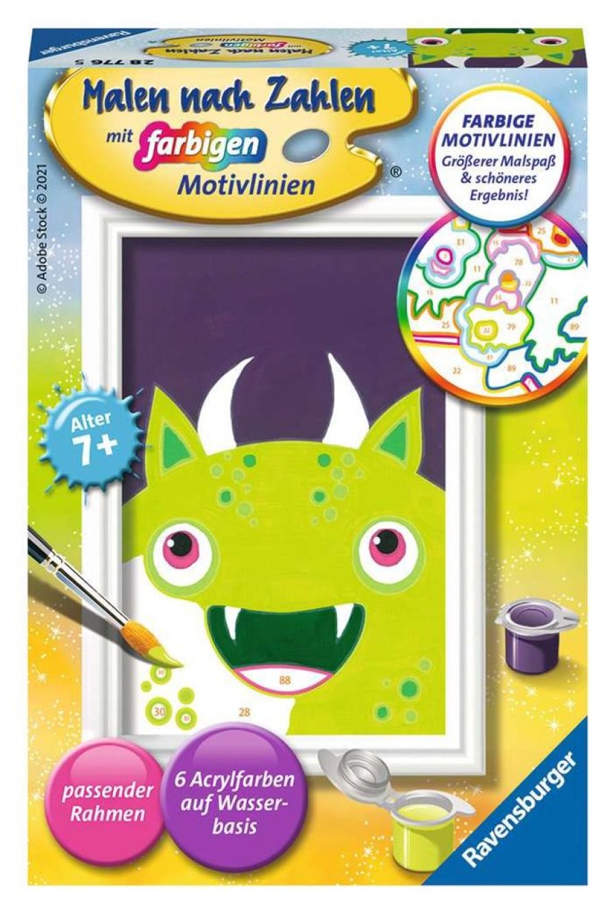 Spielzeug Ravensburger | Ravensburger Malen Nach Zahlen Freches Monster