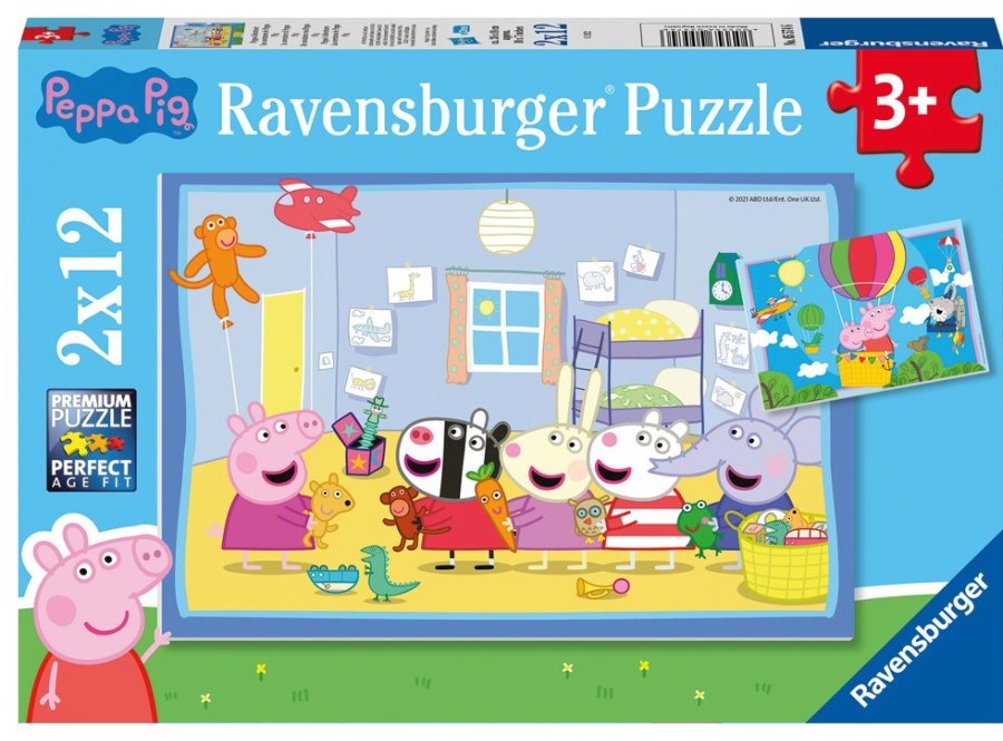 Spielzeug Ravensburger | Ravensburger Puzzle Peppas Abenteuer 2X12T