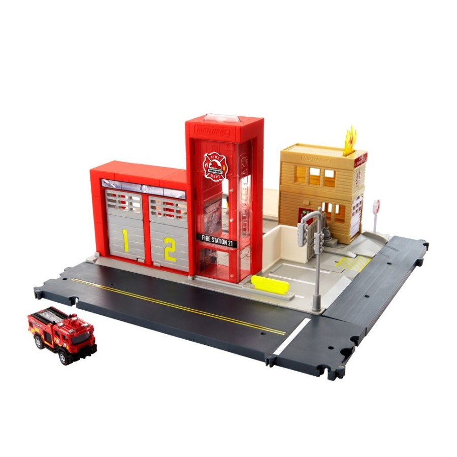 Spielzeug Mattel | Matchbox Feuerwache Spielset