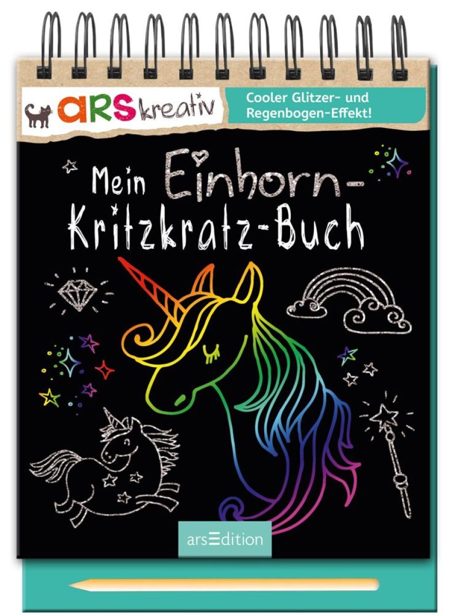 Spielzeug arsEdition | Mein Einhorn Kritzelkratzbuch