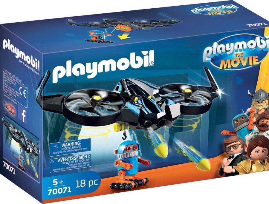 Spielzeug Playmobil | Playmobil 70071 Robotitron Mit Drohne