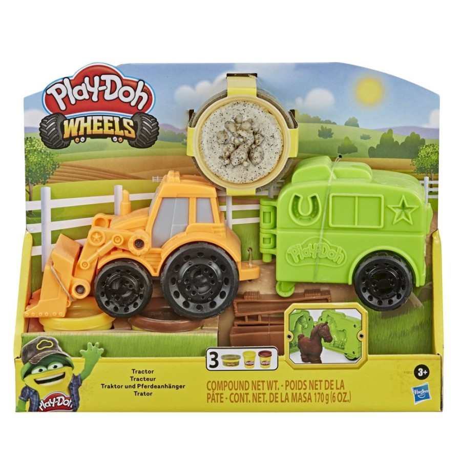 Spielzeug Hasbro | Play-Doh Traktor Und Pferdeanhanger