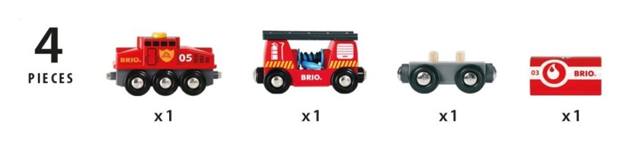 Spielzeug BRIO | Brio World Feuerwehr-Loschzug