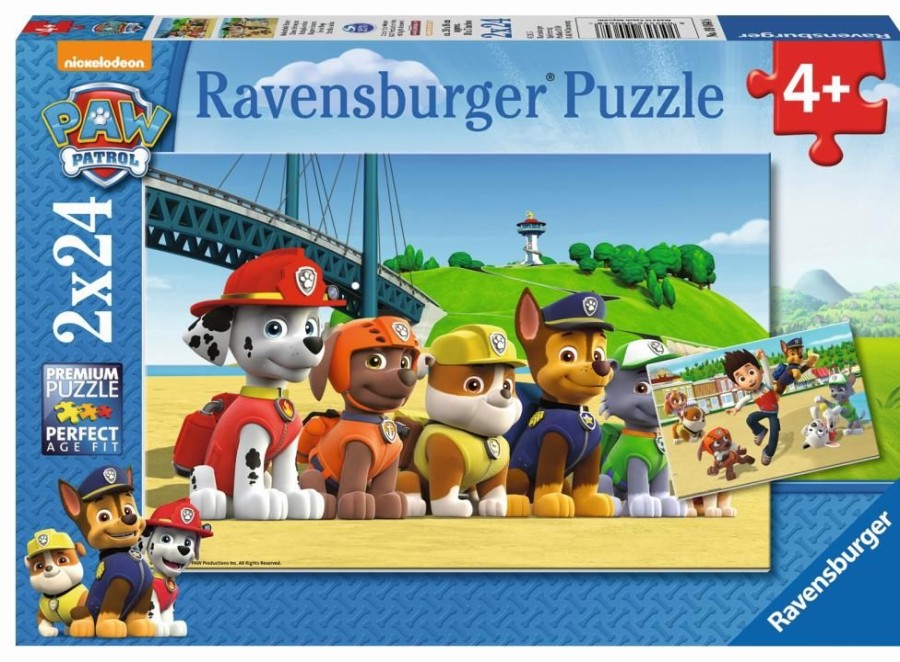 Spielzeug Ravensburger | Paw Patrol Heldenhafte Hunde 2 X 24 Puzzle