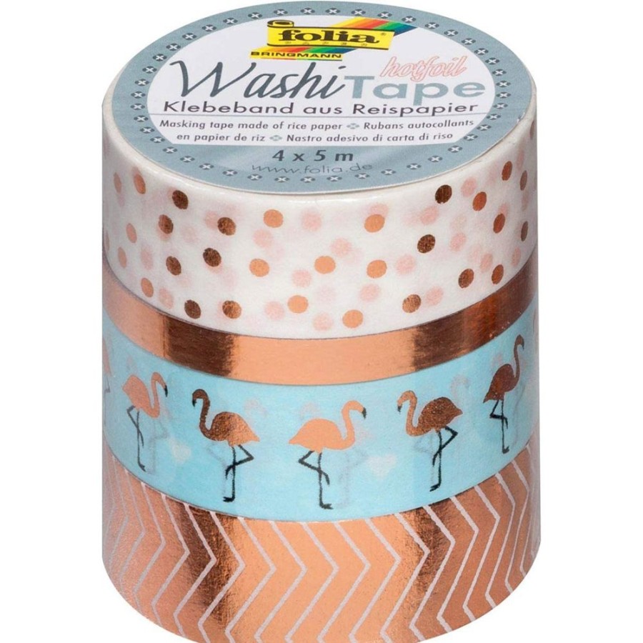 Spielzeug folia | Folia Washi-Tape 4Er Set Hotfoil Rosegold