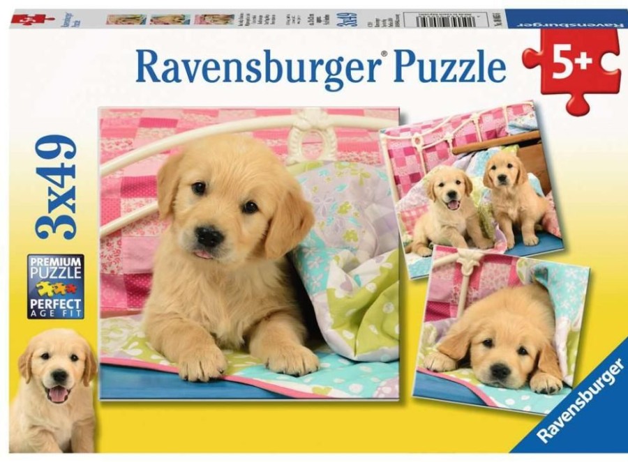 Spielzeug Ravensburger | Ravensburger Puzzle Kuschelige Hundchen 3X49 Teile