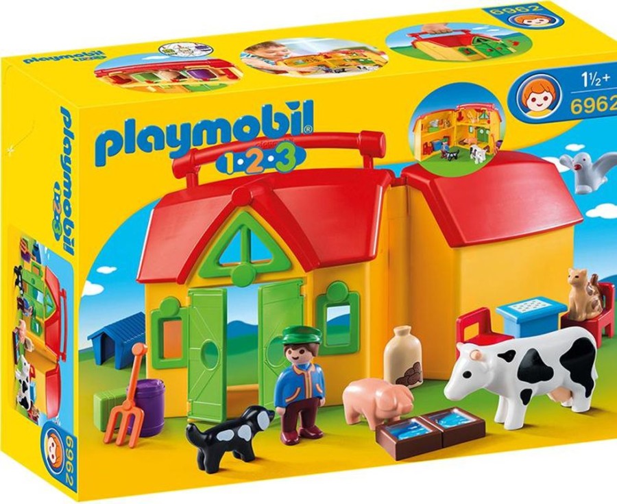 Spielzeug Playmobil | Playmobil 6962 1.2.3. Mein Mitnehm-Bauernhof