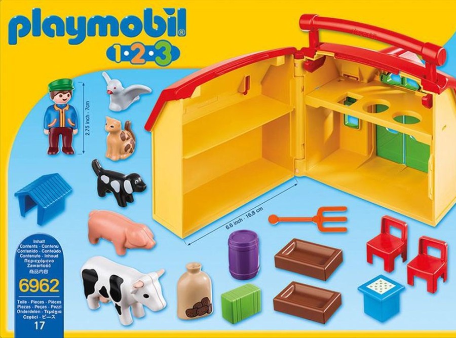 Spielzeug Playmobil | Playmobil 6962 1.2.3. Mein Mitnehm-Bauernhof