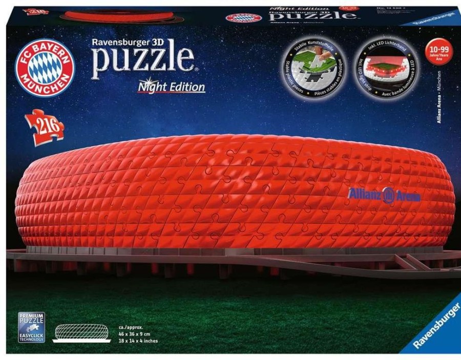 Spielzeug Ravensburger | Ravensburger 3D Puzzle Allianz Arena Bei Nacht