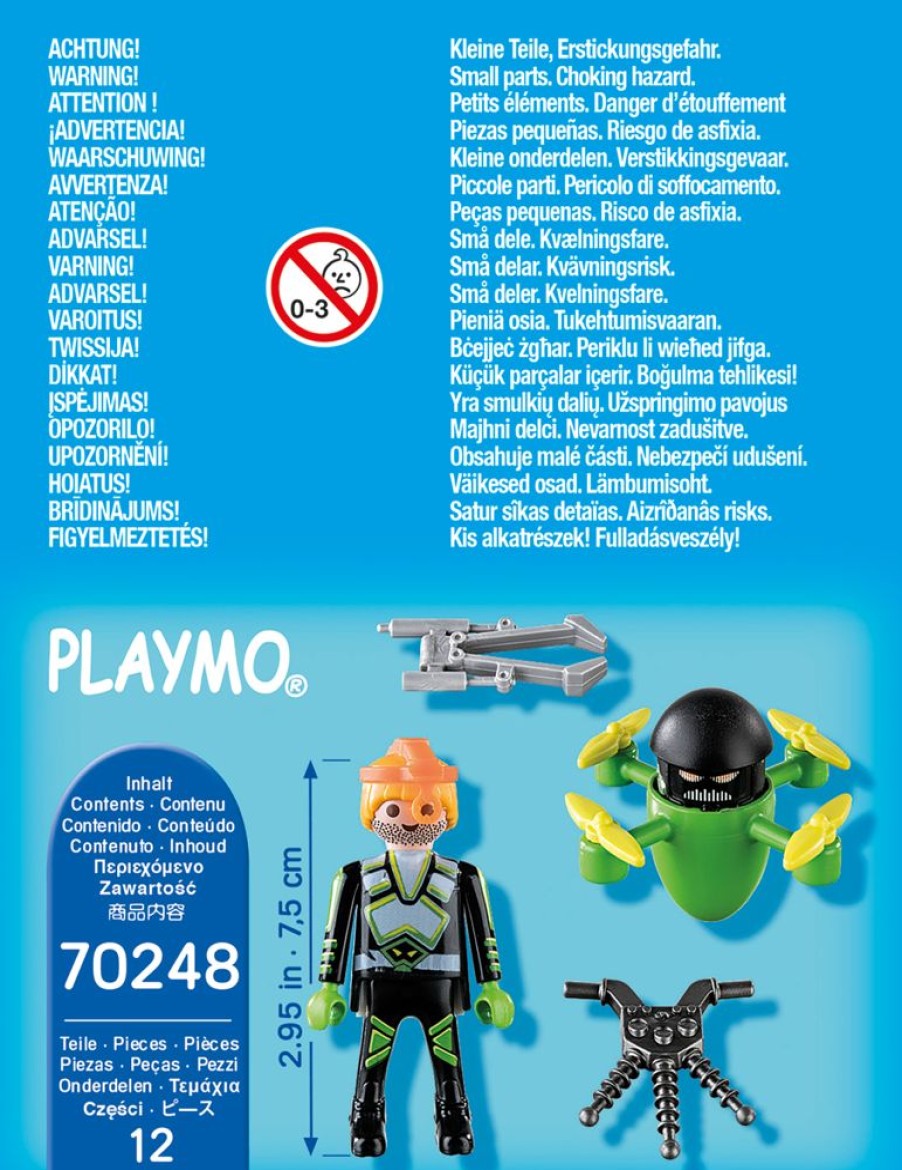 Spielzeug Playmobil | Playmobil 70248 Agent Mit Drohne